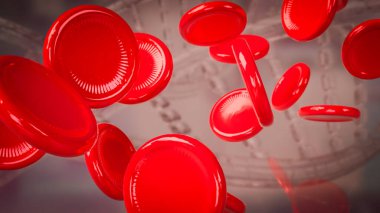 Hücre Kanı Tıbbi veya Bilimsel Konsept 3D Hazırlama.