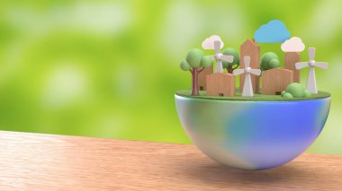 Çevre ya da Çevre Konsepti 3D Hazırlama için Dünya.