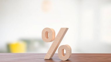 Vergi veya İş Konsepti 3d Hazırlama Yüzdesi.