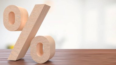 Vergi veya İş Konsepti 3d Hazırlama Yüzdesi.