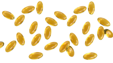 Balık yağı veya Sağlıklı Konsept 3D Hazırlama için sarı hap.