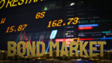 İş Konsepti için tahvil pazarı 3d Hazırlama