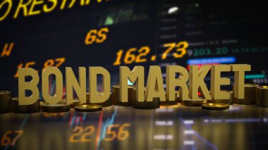 İş Konsepti için tahvil pazarı 3d Hazırlama