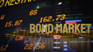 İş Konsepti için tahvil pazarı 3d Hazırlama