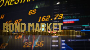 İş Konsepti için tahvil pazarı 3d Hazırlama