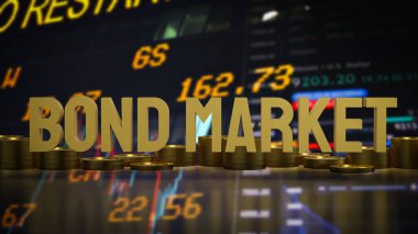 İş Konsepti için tahvil pazarı 3d Hazırlama