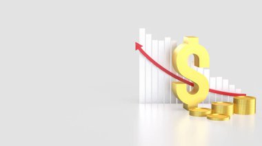 Dollar and chat for Business Concept 3d Rendering