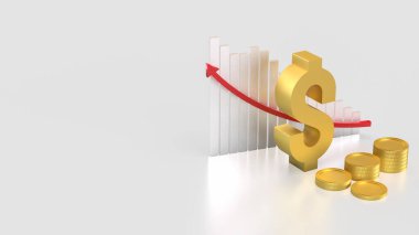 Dollar and chat for Business Concept 3d Rendering