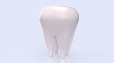 Diş Konsepti için beyaz dişler 3d Hazırlama.