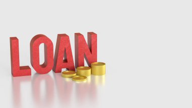 İş Konsepti 3d Hazırlama için Kırmızı Kredi Metni ve Bozuklukları.