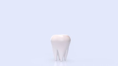 Diş Konsepti için beyaz dişler 3d Hazırlama.
