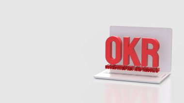 İş Konsepti 3d Hazırlama için OKR veya Hedef ve Anahtar Sonuçları.
