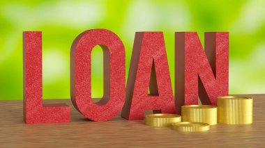 İş Konsepti 3d Hazırlama için Kırmızı Kredi Metni ve Bozuklukları.