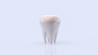 Diş Konsepti için beyaz dişler 3d Hazırlama.