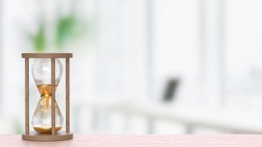 Zaman konsepti için kum saati 3d oluşturma