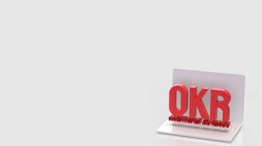 İş Konsepti 3d Hazırlama için OKR veya Hedef ve Anahtar Sonuçları.
