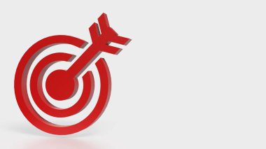 İş Konsepti 3d Hazırlama için kırmızı hedef.