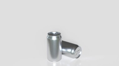 Yiyecek ve içecek konsepti için alüminyum kutu 3D görüntüleme