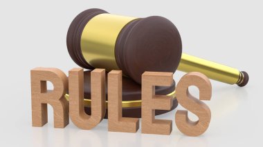 Kanun konsepti için çekiç 3d Hazırlama.