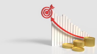  İş Konsepti 3D Hazırlama için hedef ve çizelge.