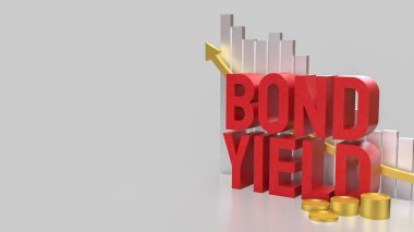 İş Konsepti 3D Hazırlama için Bond Verimi ve grafiği.