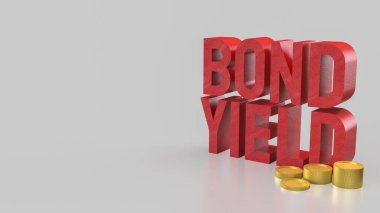 İş Konsepti 3D Hazırlama için Bond Verimi ve grafiği.
