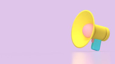 Müzik veya Medya Konsepti 3d Hazırlama için megafon.