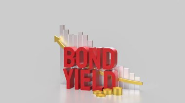 İş Konsepti 3D Hazırlama için Bond Verimi ve grafiği.
