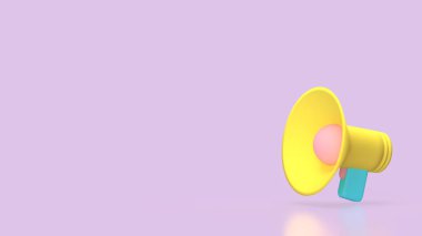 Müzik veya Medya Konsepti 3d Hazırlama için megafon.