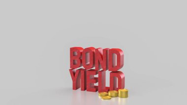 İş Konsepti 3D Hazırlama için Bond Verimi ve grafiği.
