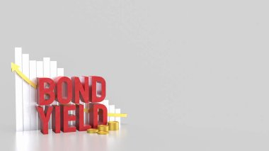 İş Konsepti 3D Hazırlama için Bond Verimi ve grafiği.