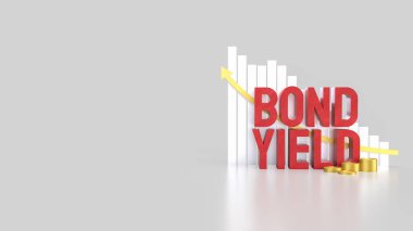 İş Konsepti 3D Hazırlama için Bond Verimi ve grafiği.