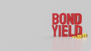 İş Konsepti 3D Hazırlama için Bond Verimi ve grafiği.