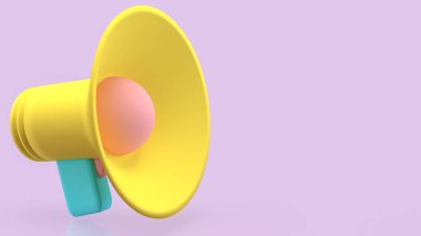 Müzik veya Medya Konsepti 3d Hazırlama için megafon.
