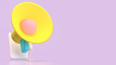 Müzik veya Medya Konsepti 3d Hazırlama için megafon.