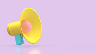 Müzik veya Medya Konsepti 3d Hazırlama için megafon.