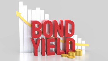 İş Konsepti 3D Hazırlama için Bond Verimi ve grafiği.