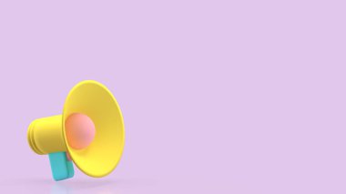 Müzik veya Medya Konsepti 3d Hazırlama için megafon.