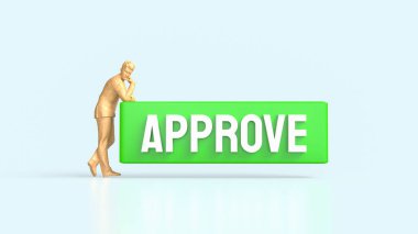 Beyaz arkaplan 3d Hazırlamada Yeşil Onay.