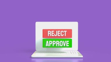Yeşil Onayla ve Kırmızı Reddet Resim 3d Hazırlama.