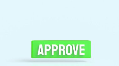 Beyaz arkaplan 3d Hazırlamada Yeşil Onay.