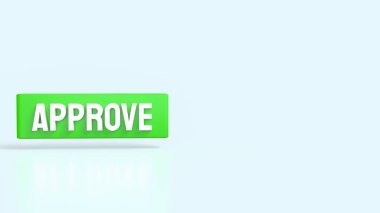 Beyaz arkaplan 3d Hazırlamada Yeşil Onay.