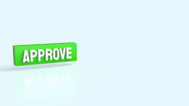 Beyaz arkaplan 3d Hazırlamada Yeşil Onay.