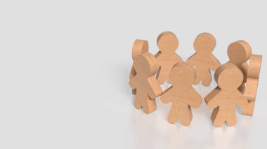 Ahşap İnsan Takım Konsepti 3D Hazırlama
