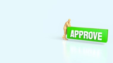 Beyaz arkaplan 3d Hazırlamada Yeşil Onay.