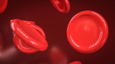 Bilim veya Sağlık İçin Hücre Kanı Konsepti 3D Hazırlama.