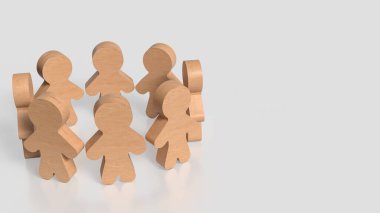 Ahşap İnsan Takım Konsepti 3D Hazırlama