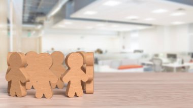 Ahşap İnsan Takım Konsepti 3D Hazırlama