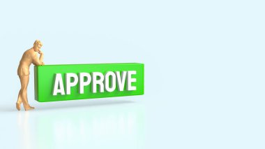 Beyaz arkaplan 3d Hazırlamada Yeşil Onay.