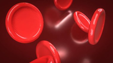 Bilim veya Sağlık İçin Hücre Kanı Konsepti 3D Hazırlama.